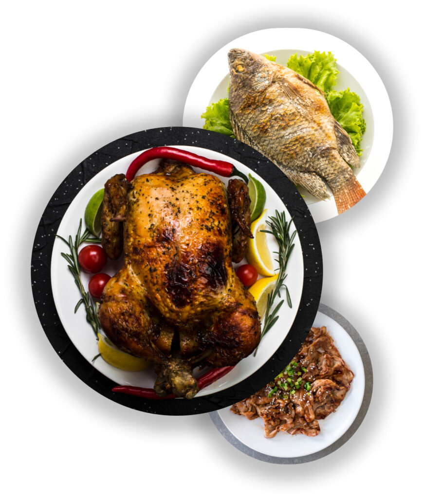 Roast Chicken and Fish